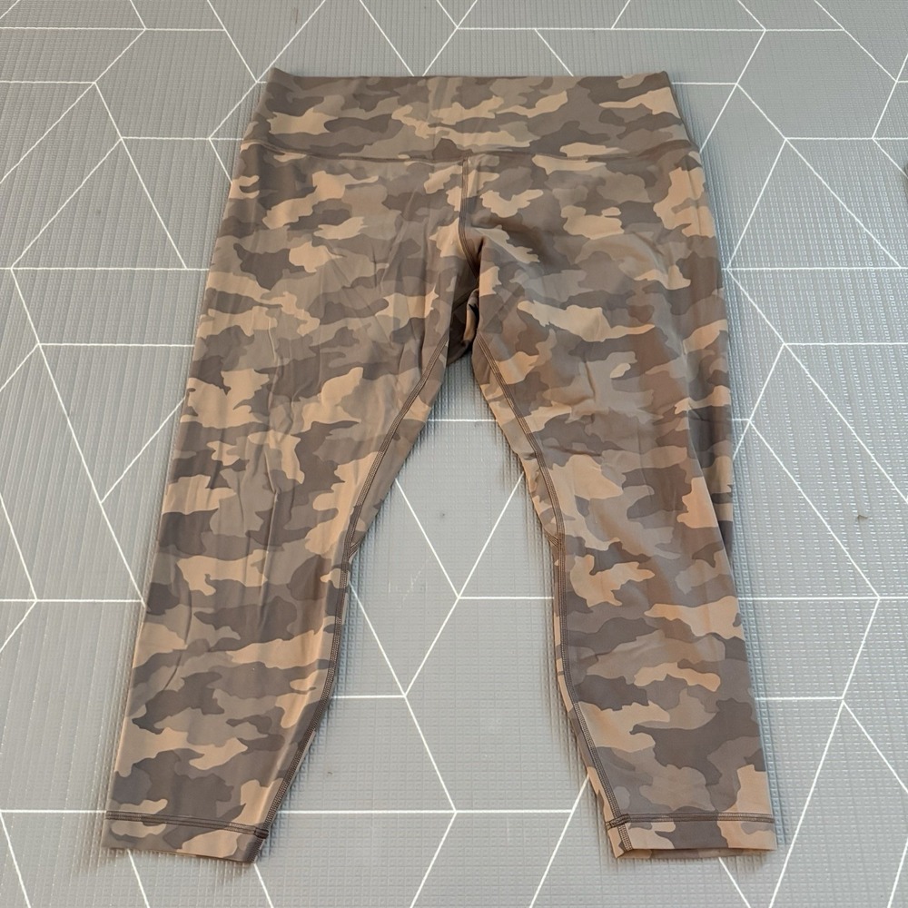 Lululemon Align High-Rise Pant‎ 25" 20 Camo Beige Multi LW5DMTS EUC
